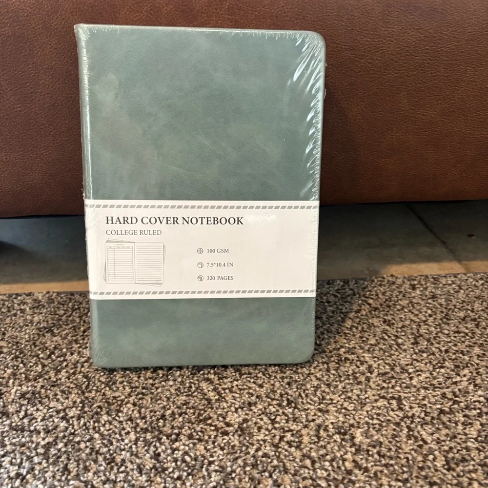 NEW! Hard Cover Notebook in Sage Green Journal Office Lists Still in Plastic